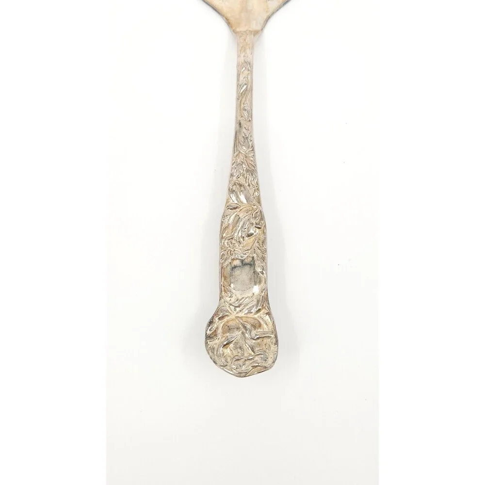Vintage Ornate Silver Plated Cake Server Made in Italy Engraved Pie Slicer 11.5
